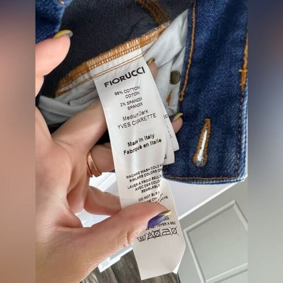 FIORUCCI Blue Straight Leg Hi Rise Jeans Size 26 - Picture 10 of 13